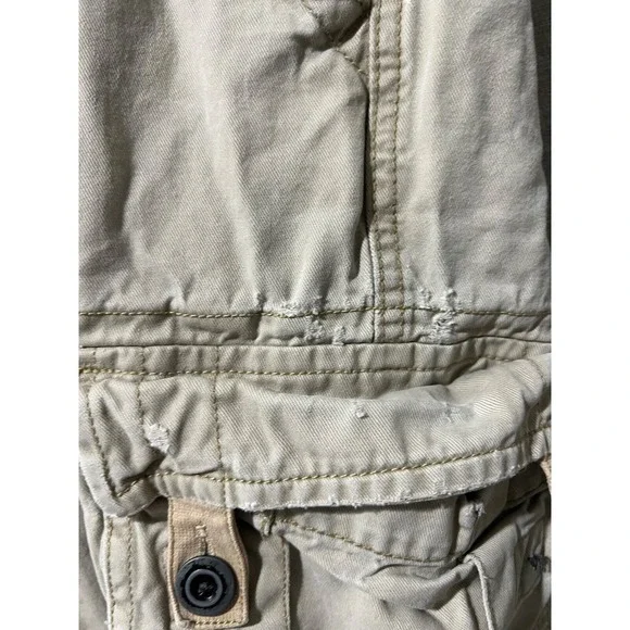 No Boundries Cargo Shorts Men's 30 Khaki Baggy Streetwear Distressed - Picture 5 of 9